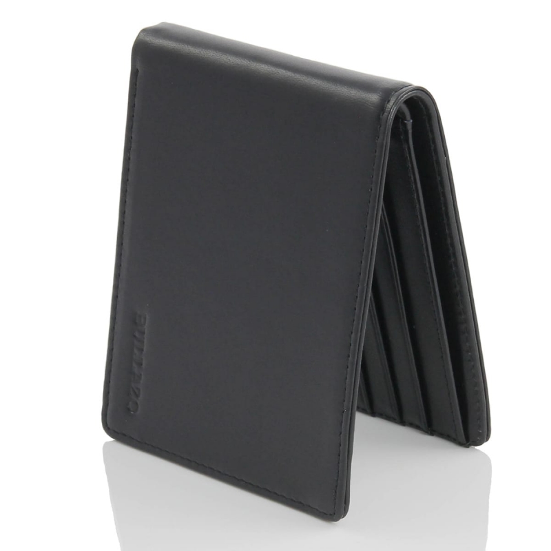 Slim wallet taurillon Pessoa, black