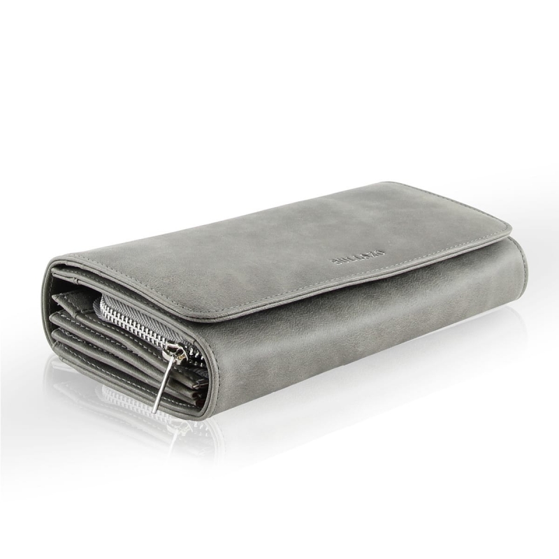 Leather wallet for women - extra large and with RFID blocker