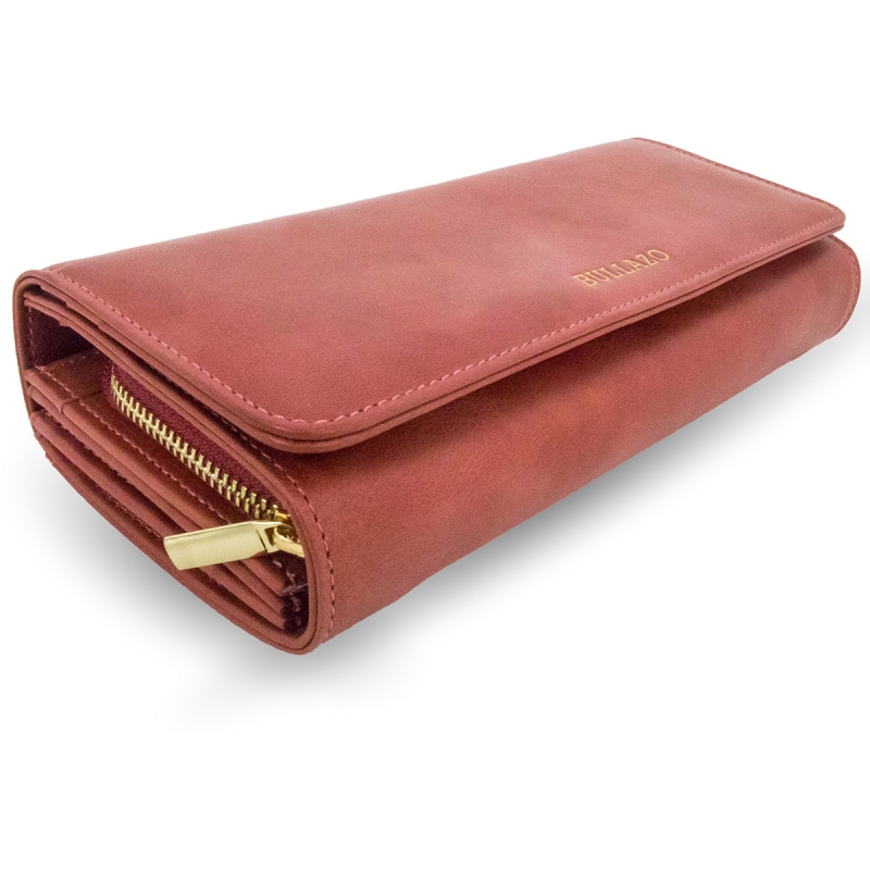 Leather wallet for women - extra large and with RFID blocker